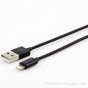 MFi OEM/ODM acceptable lightning cable black 8pin iphone5 usb cable